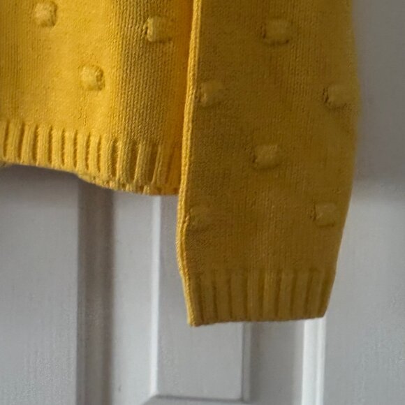 New Classic Prep Girls Elise Popcorn Cardigan Banana Cream Yellow Size 10 - Picture 14 of 15
